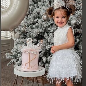 Petite maison Feathered Dress 2T